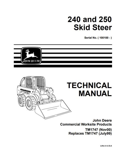 john deere skid steer 250 owners manual|john deere skid steer operation.